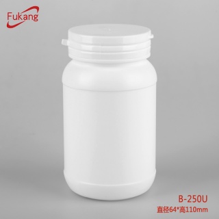 250ML HDPE大口撕拉塑料瓶 兒童鈣片壓糖片包裝盒 廠家直銷B-250U