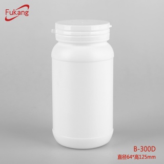  300ML HDPE大口撕拉塑料瓶 片劑鈣片 蛋白粉包裝盒 廠家直銷B-300D