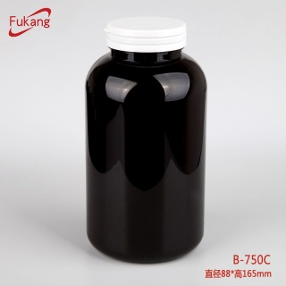 750CC PET大容量擋光保健品包裝瓶 蛋白粉塑料瓶 撕拉款膠囊瓶B-750C