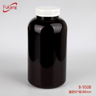  950CC PET大容量擋光保健品包裝瓶 蛋白粉塑料瓶 撕拉款膠囊瓶B-950B