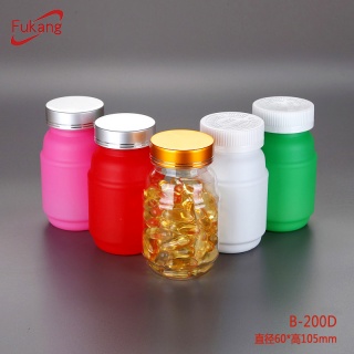 PET大肚異型瓶 廣口透明分裝瓶 塑料藥瓶 200ML保健品瓶B-200D