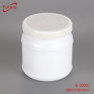 1000ML塑料瓶 PE白色直筒瓶 動物飼料塑料瓶 廠家直銷有優惠B-1000C