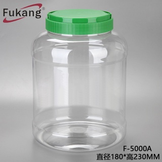 東莞塑料瓶廠家批發5000ml罐子 麥片包裝塑料罐 透明食品級pet瓶子