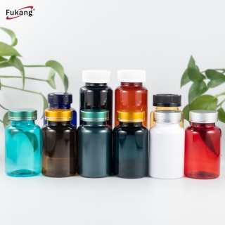 東莞廠家批發保健品瓶子 可定制不同顏色 配金色鋁蓋 不透光膠囊瓶